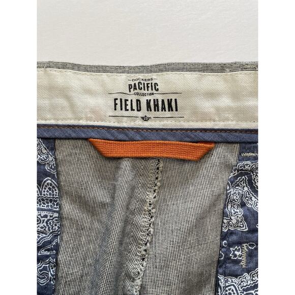 Dockers Pacific Collection 38X29 Gray Check Field Khaki Flat Front Pants NEW - Picture 7 of 10